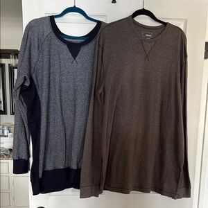 Sonoma Brown and Blue Long Sleeve Thermal Shirts.